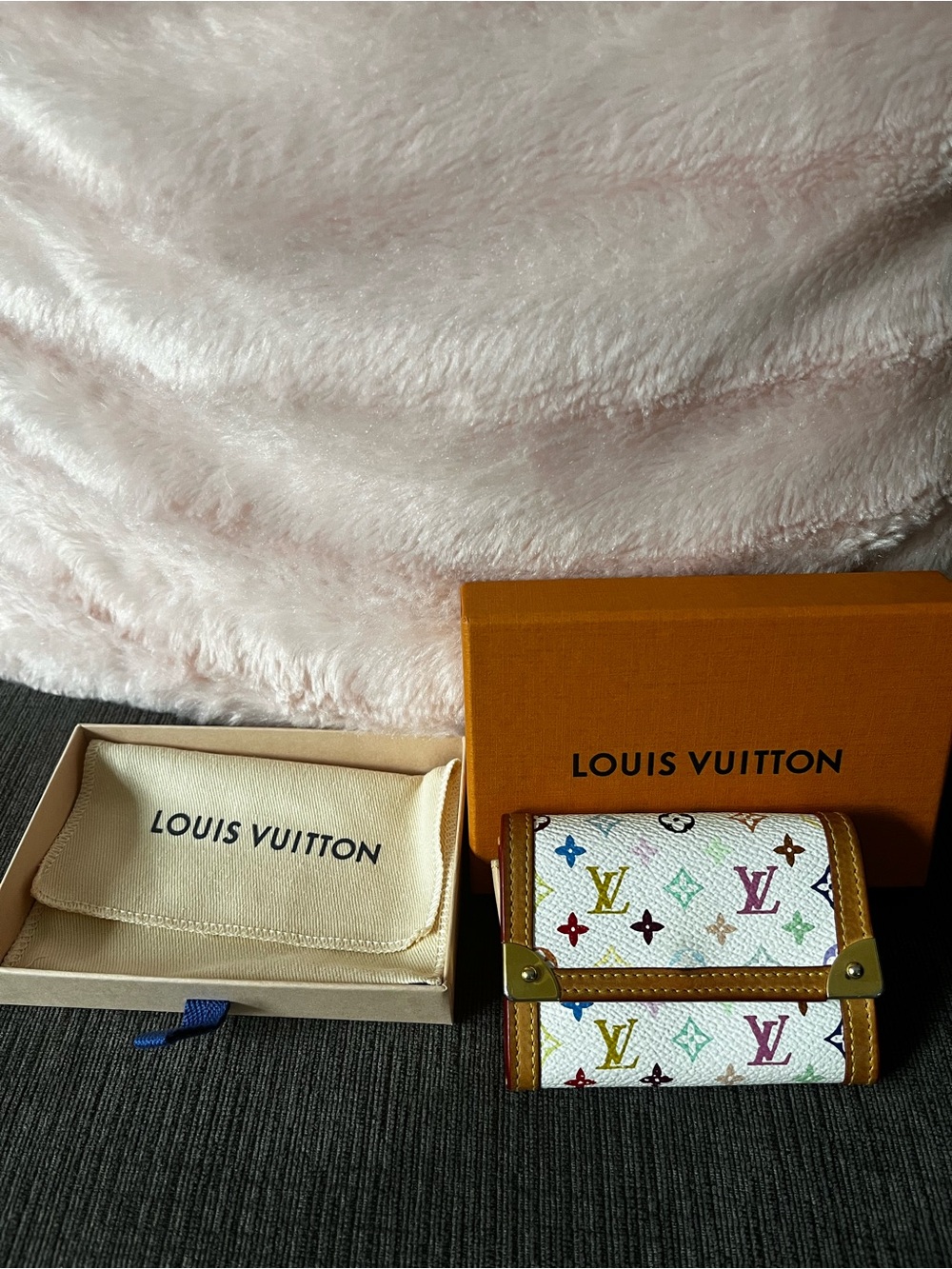 LOUIS VUITTON Multicolor Porte Monnaie Plat card wallet - Picture 1 of 11